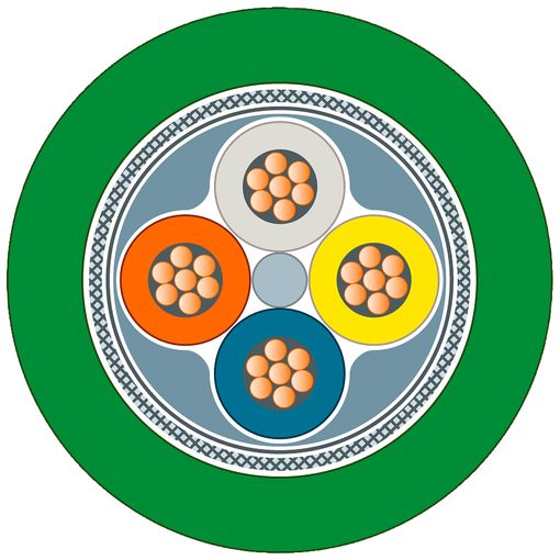 Netstrengur, IE FC TP, 2x2 Cat5e, mjúkur vörumynd - mynd 1 af 1