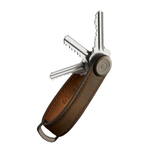Lyklakippa Orbitkey 10, eikarbrún vörumynd - mynd 1 af 5