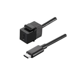 USB-C keystone PD 36W. USB-C skott 0.5m  vörumynd