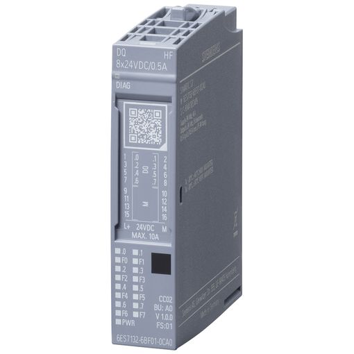 Útgangseining ET 200SP, 8 DO, 24 V DC, 0,5 A, HF vörumynd - mynd 1 af 3