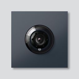 Myndavél f. brautarkerfi, 130°, dökkgrá vörumynd