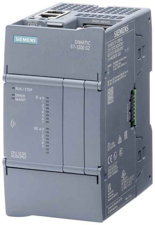 Miðeining S7-1200 G2, CPU 1212C, DC/DC/DC vörumynd - mynd 1 af 1