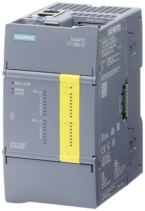 Miðeining S7-1200 G2, CPU 1212FC, DC/DC/RLY(s) vörumynd - mynd 1 af 1