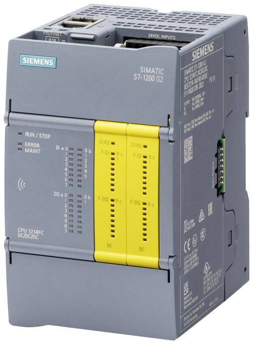 Miðeining S7-1200 G2, CPU 1214FC, DC/DC/RLY(s) vörumynd - mynd 1 af 1