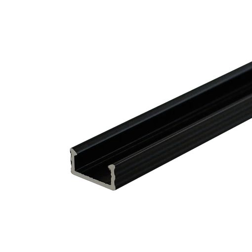 LED Prófíll P01 svartur 2m 7 x 14,75 mm vörumynd - mynd 1 af 1