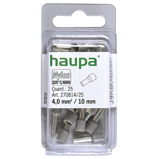 Endahulsa m. ein. 4mm²/10 grá (25 stk) vörumynd - mynd 1 af 1