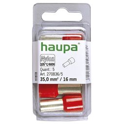 Endahulsa m. ein. 35mm²/16 rauð (5 stk) vörumynd