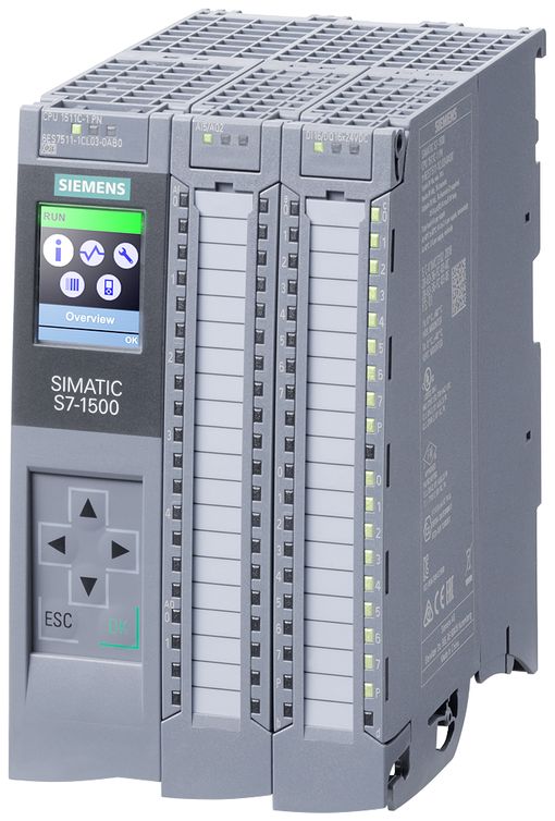 Miðeining S7-1500, CPU 1511C-1 PN vörumynd - mynd 1 af 3