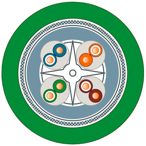 Netstrengur, IE FC TP Standard, 4x2 Cat6A vörumynd - mynd 1 af 1