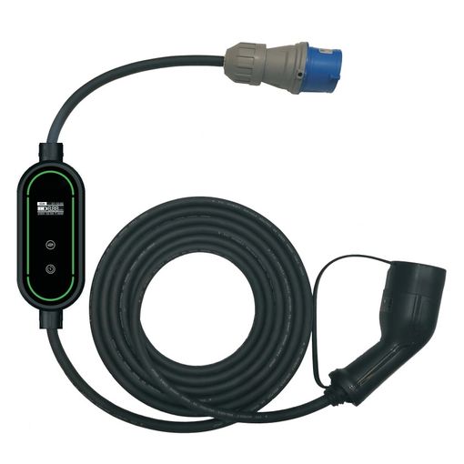 Hleðslutæki 1F, 3,7kW, T2, 5m, CEE kló 1x16A Ferða vörumynd - mynd 1 af 2