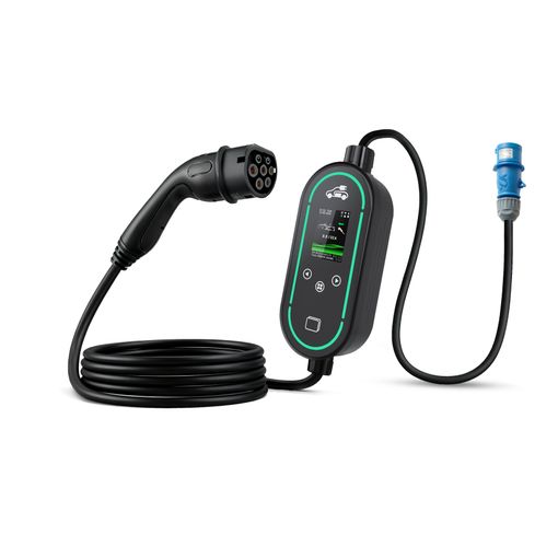 Hleðslutæki 1F, 7kW, T2, 5m, CEE kló 6-32A Ferða vörumynd - mynd 1 af 2