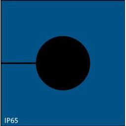 KT-BL 18, þétting 18-19mmØ, IP65 Blá 41,5x42mm vörumynd