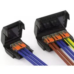 Gelfyllt box með Wago tengi 2 stk 3x4mm IPX8 vörumynd