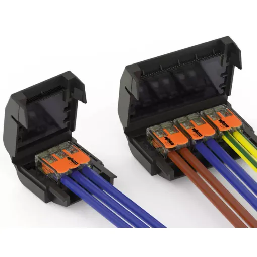 Gelfyllt box með Wago tengi 2 stk 3x4mm IPX8 vörumynd - mynd 1 af 1