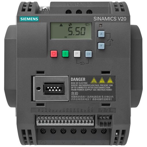 Tíðnibreytir SINAMICS V20, 3 kW, 400 V, C3 sía vörumynd - mynd 1 af 1
