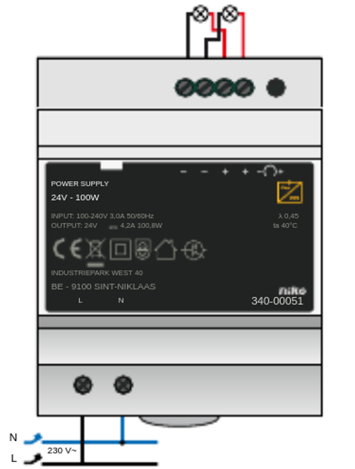 Spennugjafi 24Vdc 100W fyrir Niko Home Control vörumynd - mynd 1 af 1