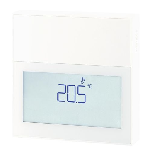 Hitanemi á vegg hvítur. 0-10 V 0...50 °C m. skjá vörumynd - mynd 1 af 1