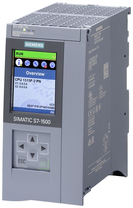 Miðeining S7-1500, CPU 1515F-2 PN vörumynd - mynd 1 af 3
