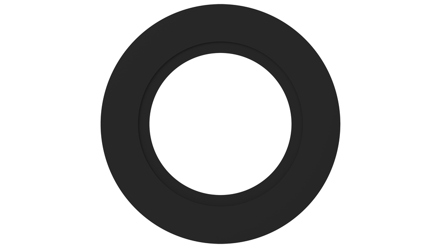 Millihringur Ø120mm fyrir Ø90mm ljós - svartur vörumynd - mynd 1 af 4