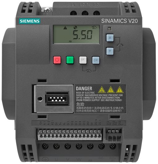 Tíðnibreytir SINAMICS V20, 2,2 kW, 400 V, C3 sía vörumynd - mynd 1 af 2